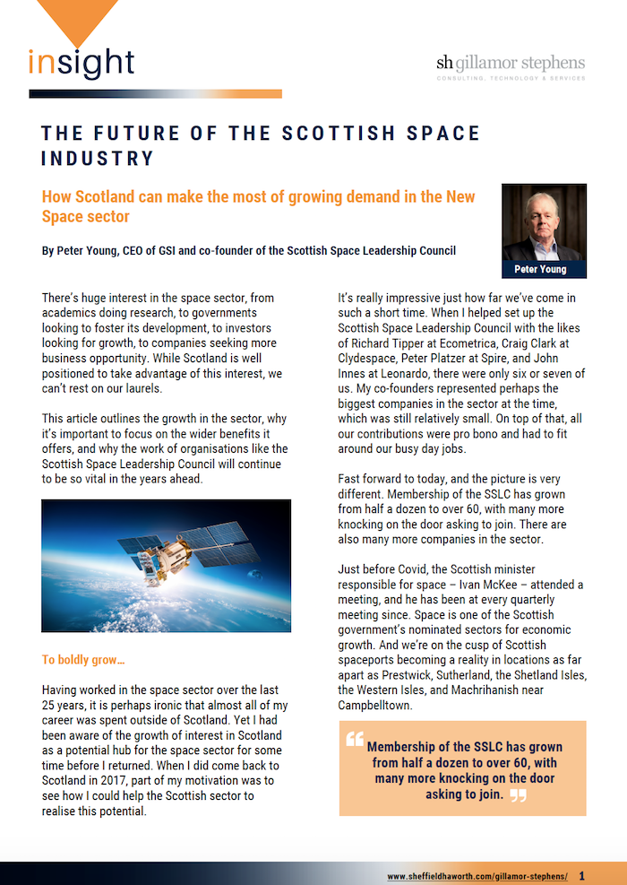 The Future of Scottish Space Tech Industry