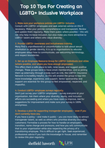 Top 10 Tips For Creating an LGBTQ+ Inclusive Workplace - Sheffield Haworth